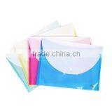 Two Pocket A4 Transparent Color Buckle File Pocket/Plastic Document Bag With Button thumbnail-2