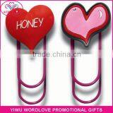 Cheap Customized Office Supply Soft PVC Bookmark Metal File Clip thumbnail-1