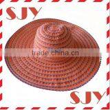 Large Wide Brim Woven Paper Flowers Sombrero Straw Hat thumbnail-5