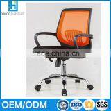 China Manufacturer Arm Chair Furniture Mid Back Ergonomic Rotating Gas Lift Mesh Training Chair With Castors thumbnail-1