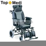 Powder Coating Steel Frame Reclining Manual Wheelchair for Adult