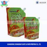 High Quality Aluminum Foil Water Pack Spout Bag / Custom Printed Stand up Pouch With Corner Spout thumbnail-4