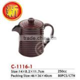 brown small Plastic Soup Pot with lid