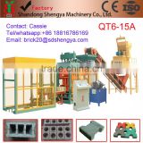 Professional manufactory Shengya QT6-15a Fully Automatically concrete,fly ash block making machines China supplier
