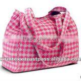 Pink Gingham Cotton Bags thumbnail-1