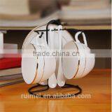 Household Table-top Metal Cup and Saucer Rack thumbnail-1