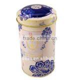 Round Vintage Style Metal Tea Tins ( C234 ) thumbnail-1