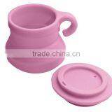 Silicone Travel Collapsible Camping Mug With Lid thumbnail-6