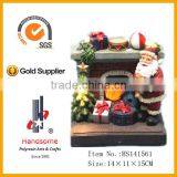 5" Resin Christmas Decorations LED Santa Claus Christmas Ornaments 4/S thumbnail-2