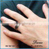 Top Quality Stainless Steel Black Ring Lord's Prayer With Cross thumbnail-3