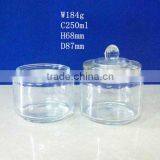 250ML Round Glass Food Jar With Glass Lid thumbnail-2
