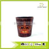 Newest Elegant Crown Print Waste Bin Faux Leather Trash Can thumbnail-1