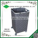 Rolling Cheap Strong Metal Frame Nylon Laundry Basket With Wheels thumbnail-1