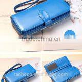 New Fashion Women Sheepskin Handbag Purse Leather Wallet Card Package Long Wallet thumbnail-1