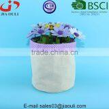 Popular Decorative Fabric Planter Bags Linen Plant Pot Cover With Purple Polka Dots Design thumbnail-2