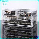 Acrylic Clear Makeup Organiser Cosmetic Storage 4 Drawers Jewellery Box thumbnail-3