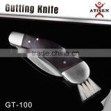 Folding Wooden Handle Mushrooms Knife With Brush GT-100 thumbnail-1