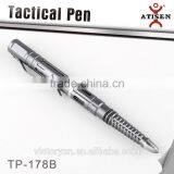 Silver 6061Aluminum Steel Hollow Out Tactical Ball Point Pen,glass Breaker 2 in 1 TP-178B thumbnail-1