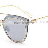 2016 New Women Metal Outdoor Glasses Sunglasses Fashion Tide Thin Face Round Sunglasses thumbnail-2