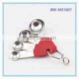 4pcs Stainless Steel Mini Measuring Spoon Sets With Red Handle thumbnail-1
