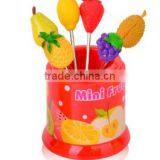 Cheap Birdie Fruit Fork Stainless Steel Fruit Fork With Holder thumbnail-2