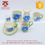 Custom Design Creative Restaurant Tableware Blue Flower Ceramic Napkin Holder thumbnail-6