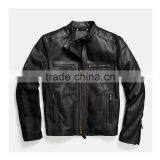 Retro Racer Leather Jacket thumbnail-3