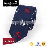 Custom Boat Anchor Printed Private Label Ties Cotton Men's Ties thumbnail-1