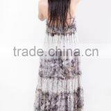 Long Hawaiian Maxi Women Dress Decorated With Lace thumbnail-5