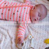 Wholesale Baby Clothes Clothing Set Pink Long Sleeve Romper for Spring thumbnail-3