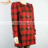 Stock Womens Tweed Blazer Wool Jacket Woollen Coat Six Color Patterns thumbnail-1