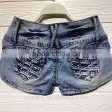 GZY Latest High Waist All-match Fashion Girls Ruffle Shorts Jeans Stock Lot thumbnail-2