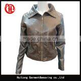 2017 Ladies PU Short Cool Motorcycle Jacket Wholesale thumbnail-1