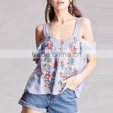 MAXINEGIO Women Emboridery Blouse Top thumbnail-1