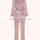 Women's Satin Pyjamas Wedding Robe Tie Waist Embroidered Sleepwear Custom Smooth And Soft Artificial Silk thumbnail-6