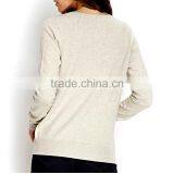 Women Soft Handfeel Rib Knitting Cuff Long Sleeve v Neck Knitted Button up Cardigan thumbnail-3