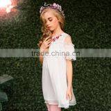 S60713B Kids Design Clothes For Girls Fashion Strapless Embroidery Printing Dress thumbnail-2