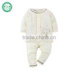 2 Pcs Long Sleeve Bamboo Fiber Children Sleep Wear Set With Wholesale Price thumbnail-1