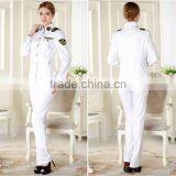Juqian Long Sleeve Winter Women Pilot Uniform Custom ,Women Airline Uniform Skirt Suit,White Suits Design Pilot Unform for Women thumbnail-6