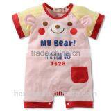 Short Sleeves Printed Cartoon Baby Clothes Set Summer Romper Newborn Baby Clothing thumbnail-3