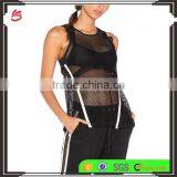 Wholsale OEM Women's 3pcs Yoga Set Jacket And Elastic Workout Leggings Pants Hot Sexy Xxx Mesh Sports Wear thumbnail-1