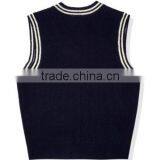 Cool Junior Uniform V Neck Sleeveless Sweater Men Vest Cotton With Two Colors thumbnail-3