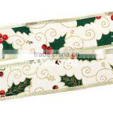 Yellow Golden Tree Pattern Organza Ribbon For Christmas Decoration 5.0cm thumbnail-1