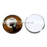 Glass Dome Seals Cabochons Round Flatback Black & Orange Cat Moon Bat Pattern Transparent 20mm Dia thumbnail-3