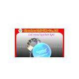 Personalized Led Personalized 29mm Logo Crystal Ball Flashing Key Chain