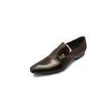 Brown and Coffee Leather Men Dress Shoes thumbnail-2