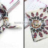 Women Digital Print Custom Design Silk Scarf thumbnail-3