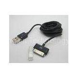 USB A Type To Ipod 30Pin Connector 1.2M Black High Speed Cable for IPhone 4S/4/3G