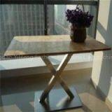 Burlywood Wooden Rectangular Dining Table thumbnail-1