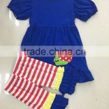 Hot sale baby back to school boutique outfit toddler girls holiday clothing set